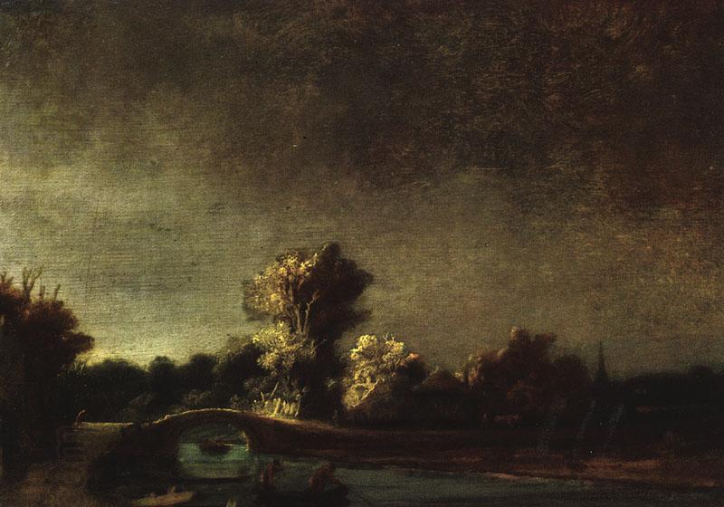 REMBRANDT Harmenszoon van Rijn Landscape with a Stone Bridge dyu